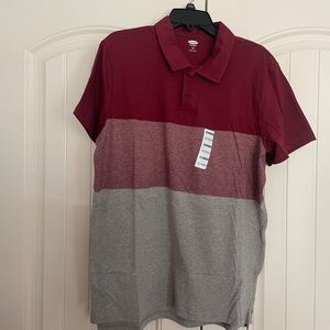 Old Navy Polo Shirt Burgundy L